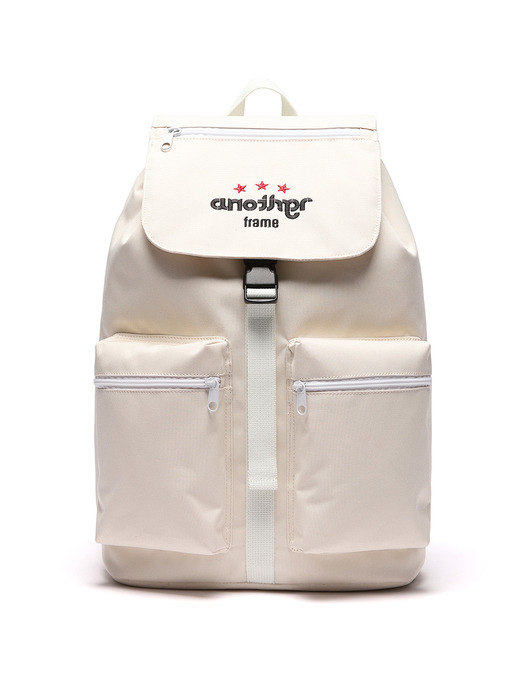 THREE STAR HOOD BACKPACK (IVORY)