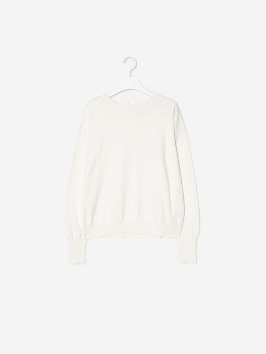 Back Button Knit Pullover - Ivory (KE0151M030)