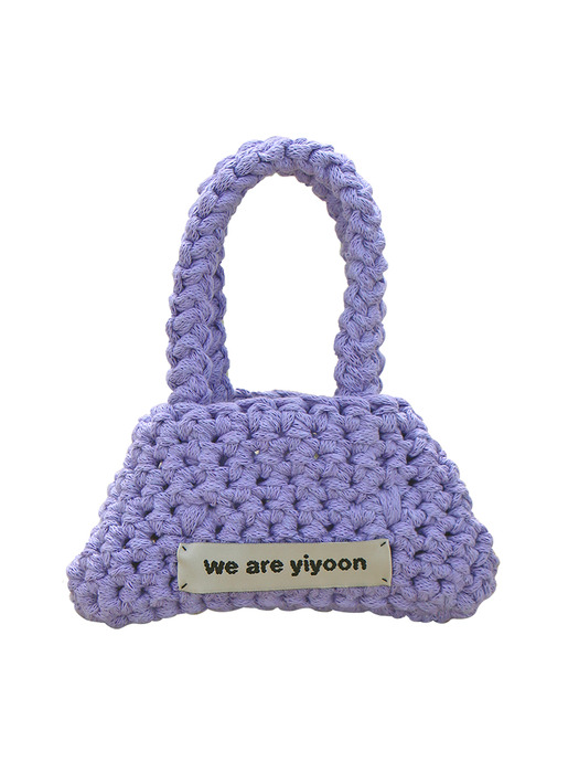 Rectangle crochet bag mini (purple)
