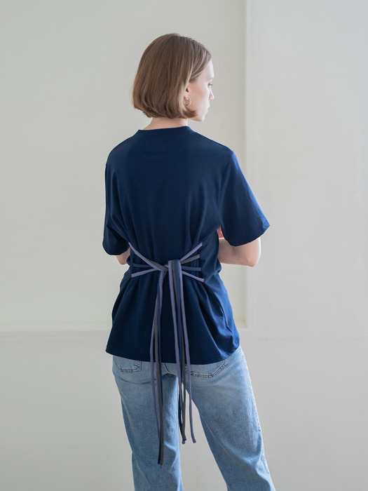 DOUBLE KNOT TOP - NAVY