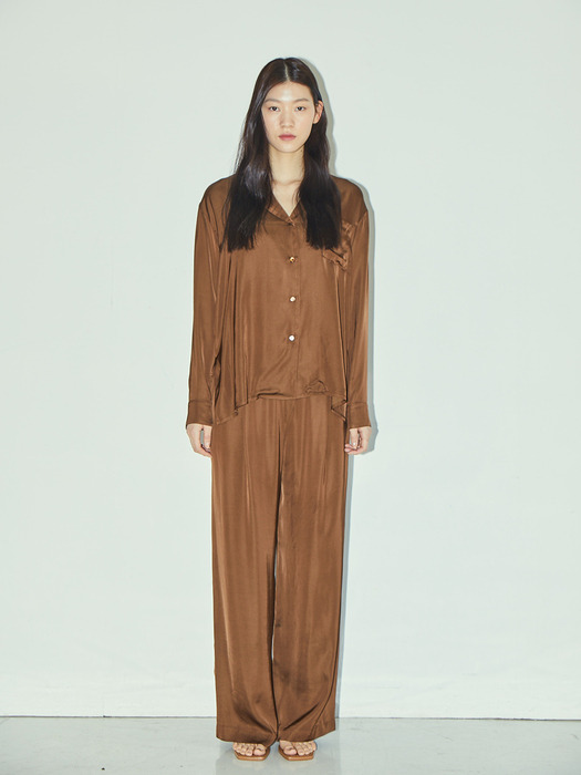 Lissome Wide Pants  Brown