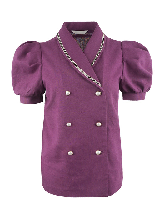 AMR1055 line blouse (purple)