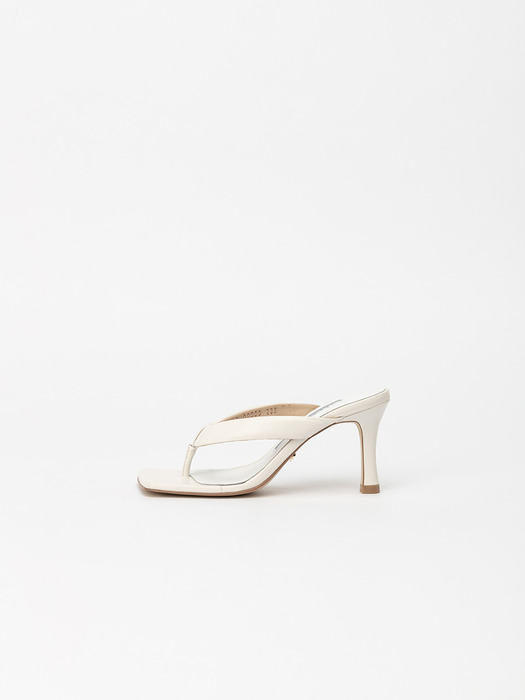 Plait Thong Mules in Milky White