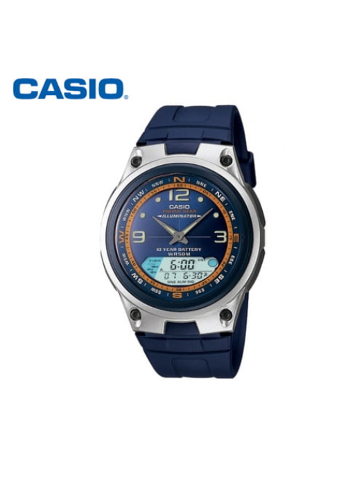 카시오 CASIO AW-82-2AVDF (AW-82-2A) 전자 스포츠 듀얼타임 남성 우레탄시계 40mm