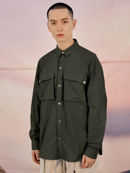 Delight Two-Pocket Shirt (Charcoal)