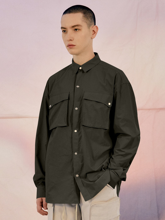 Delight Two-Pocket Shirt (Charcoal)