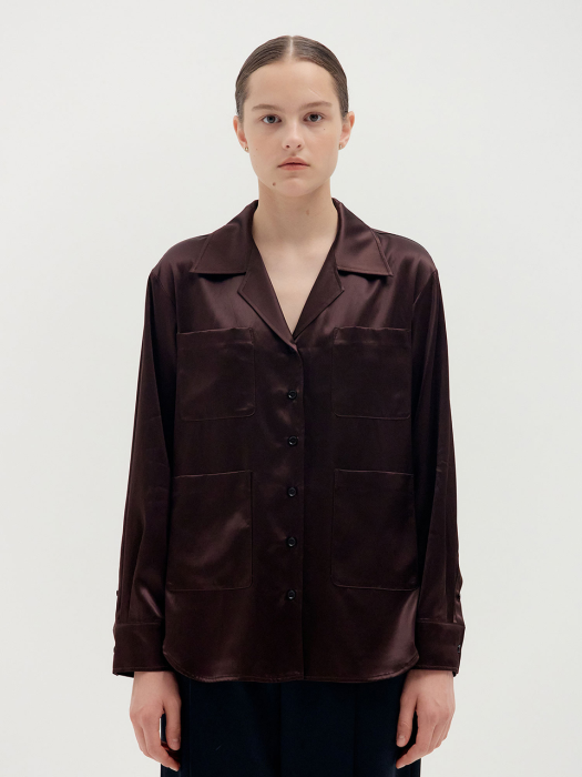 QUIRINA Oversized Shirts - Brown