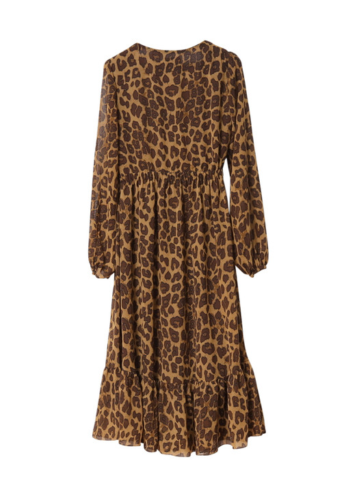 Leopard Pintuck Dress
