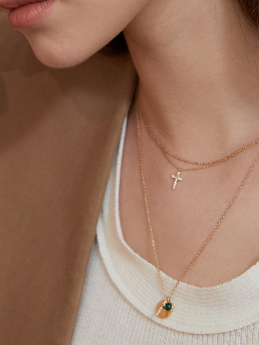 Petit Cross Necklace, Suji