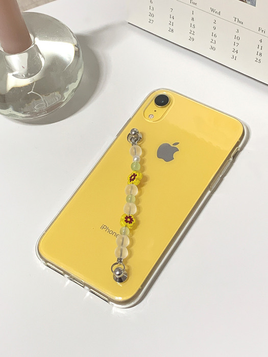 Yellow flower strap phone case