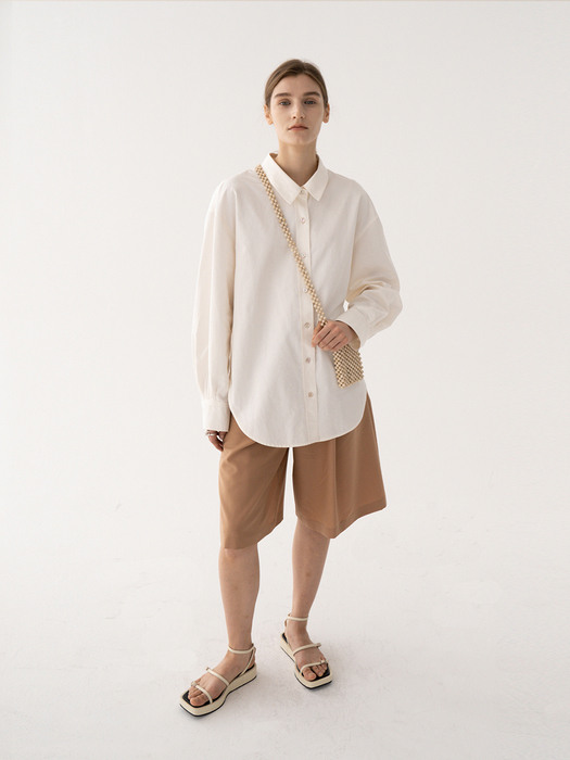 SS21 Supima Cotton Overshirt From Japan (COSMO) Bone-white