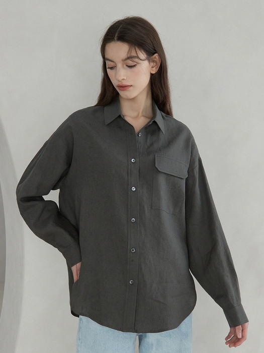 daily linen shirts (charcoal)