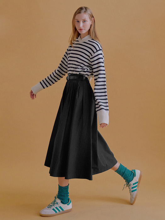BOROMWAT Flared skirt (Black/Beige)