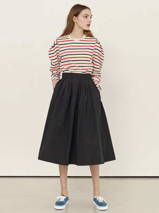 BOROMWAT Flared skirt (Black/Beige)