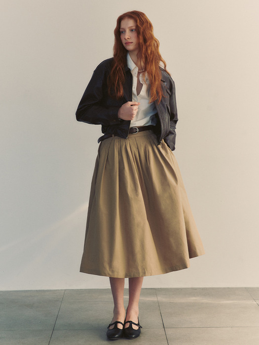 BOROMWAT Flared skirt (Black/Beige)