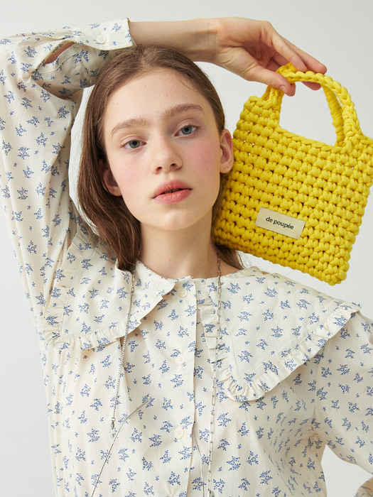 JERSEY YARN TOTE BAG, YELLOW