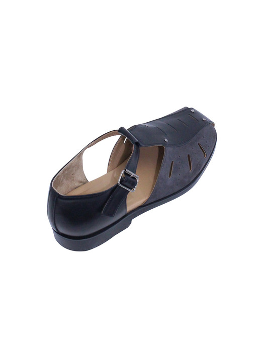 2TONE LEATHER GURKHA SANDAL BOHEMIA