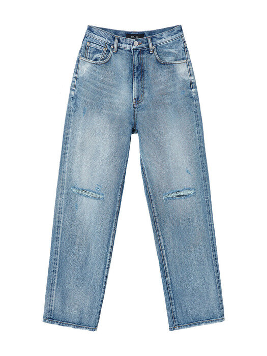 Loosefit Cutting Straight Jeans in L/Blue VJ1ML035-AM