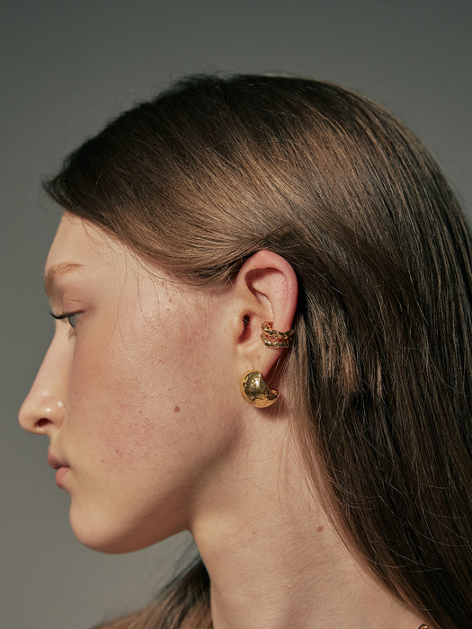 harf moon foil earring