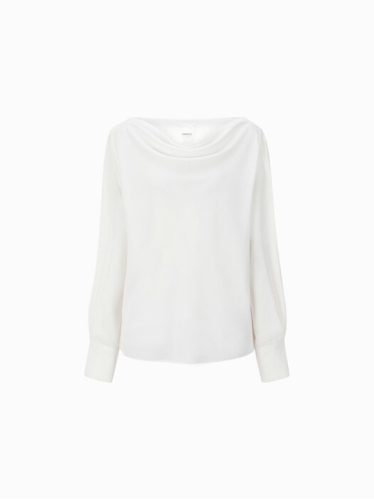 Clio Drape Blouse (Ivory)