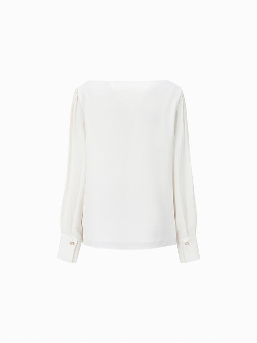 Clio Drape Blouse (Ivory)