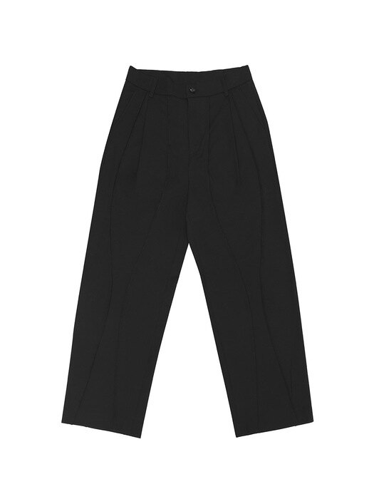 OVERLOCK EXTRA SUPER WIDE SLACKS BLACK