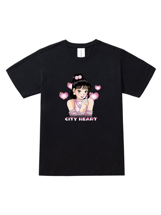City Heart Halfshirts WH/BK