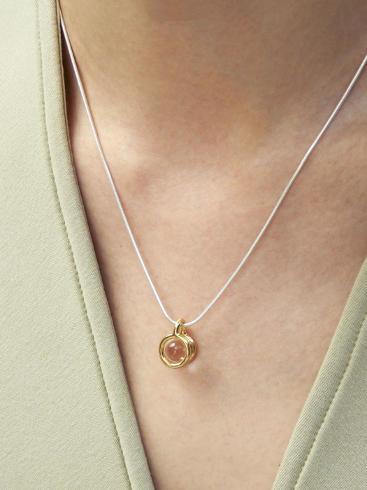 stem stone necklace-M-combi