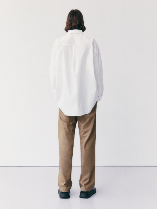 OVERFIT MINIMAL COLOR SHIRT_WHITE