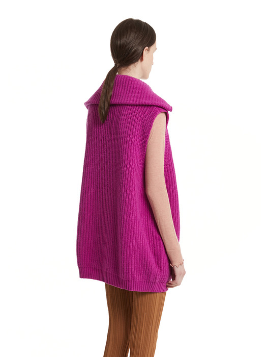 Turtle Neck Sweater Vest_Pink