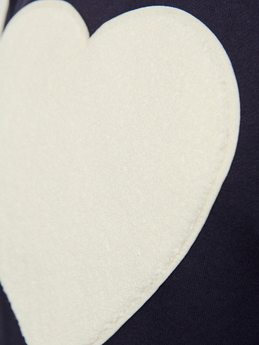 Melange- Boucle heart Special silhouette sweat shirt