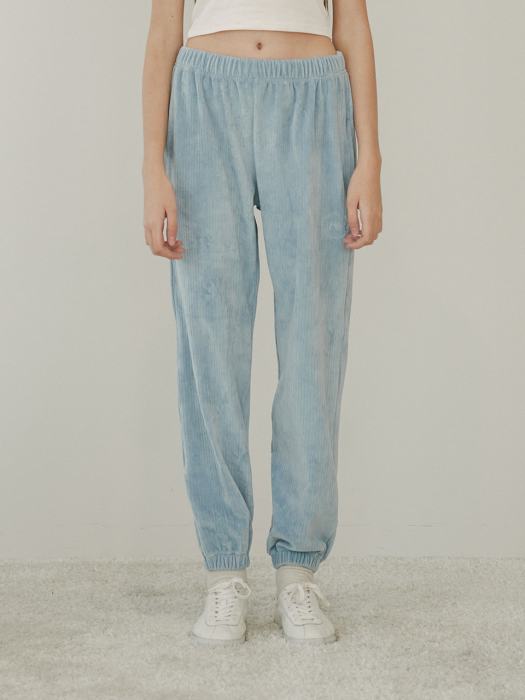 CORDUROY JOGGER PANTS (LIGHT BLUE)