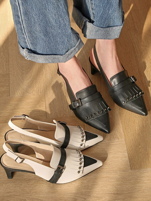 1433 Lose Tassel Slingback_2color