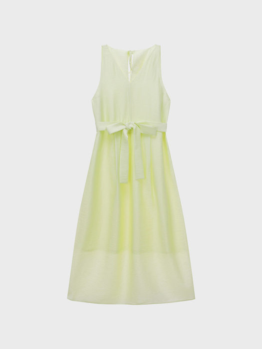 V-neck Sleeveless Dress - Lime