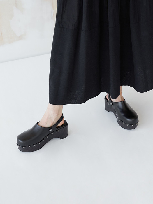 Zoe Clogs Leather Black