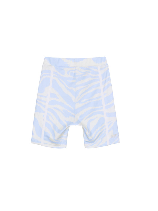 Tiger Print Biker Shorts Light Blue