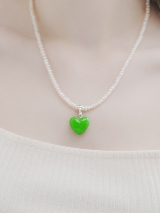 Lovely volume heart acrylic pendant 러블리 볼륨 하트 아크릴 펜던트