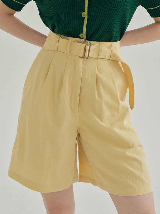 FJD BELTED SHORTS YELLOW
