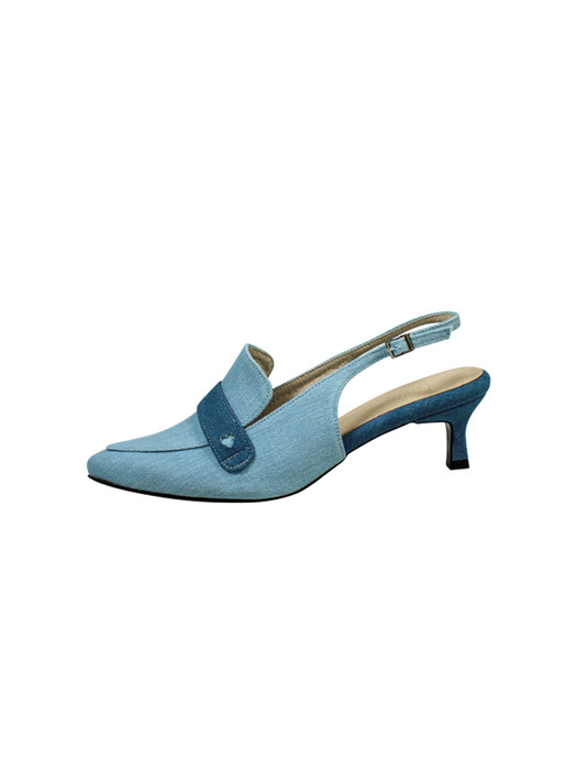 Love-Tie Slingback (Denim)