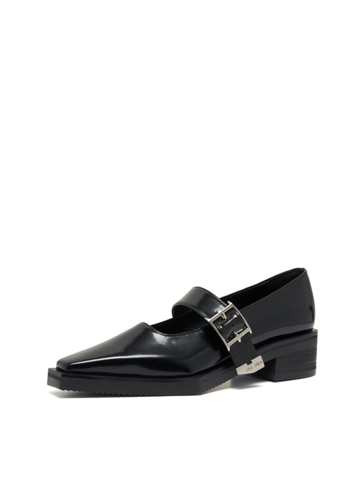 Higher Strap Buckle Loafer black