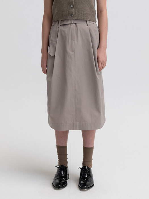 Belted skirt (3COLOR)