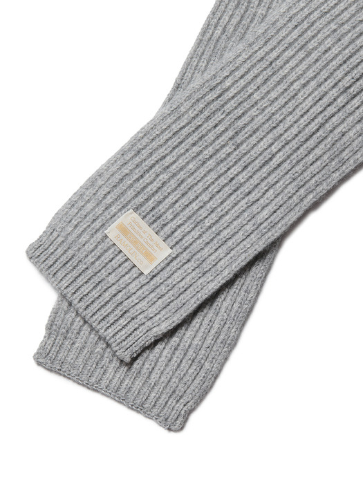 Wool Knit Muffler Mellow Grey