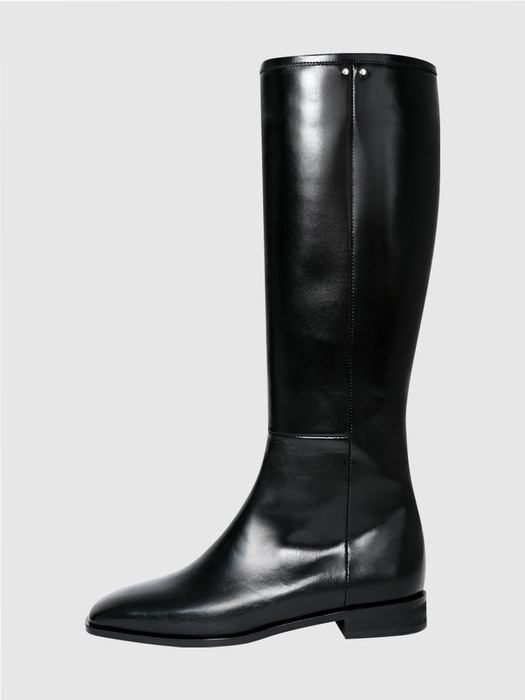 Square long boots(Black)