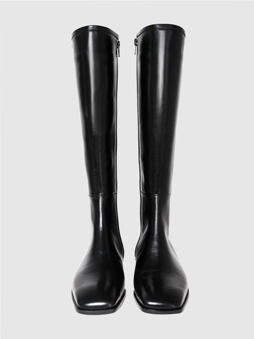 Square long boots(Black)
