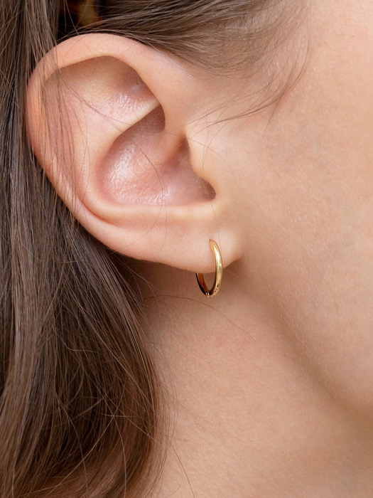 18mm simple ring earrings (2colors)