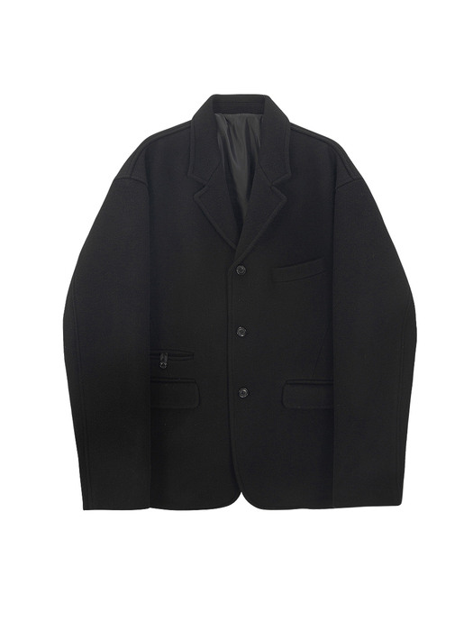 Classic wool jacket (black)
