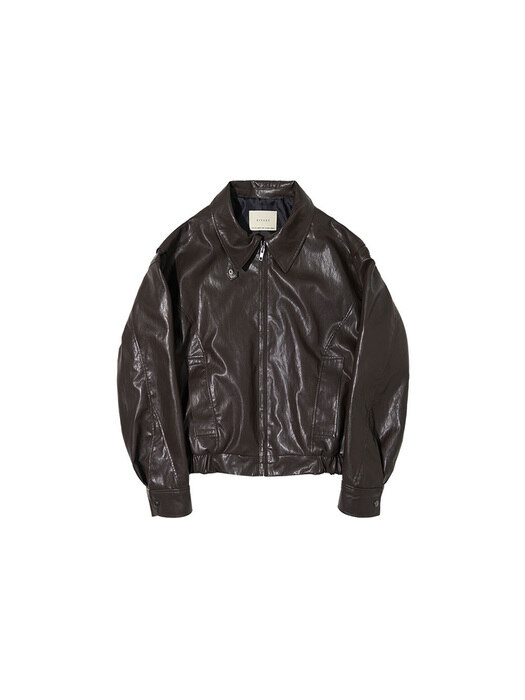 SIOT4075 Leather Bomber Jacket_Brown