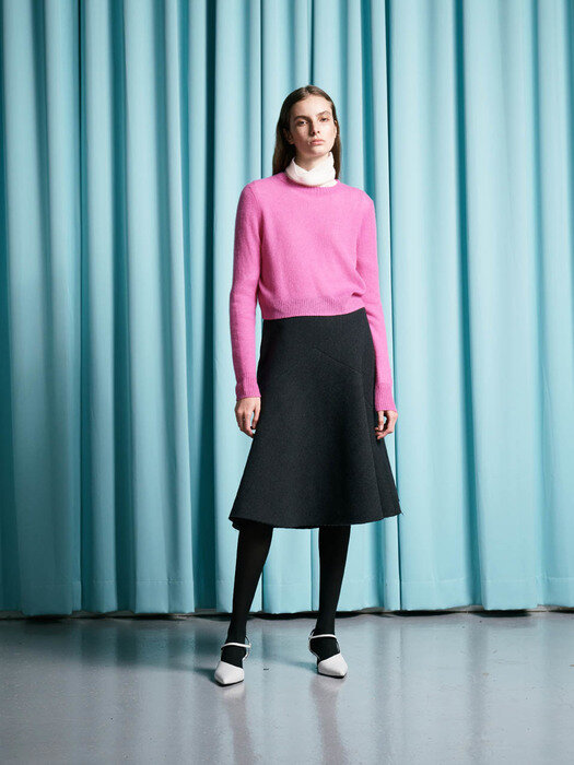 Cashmere Knit Crew Neck - Pink
