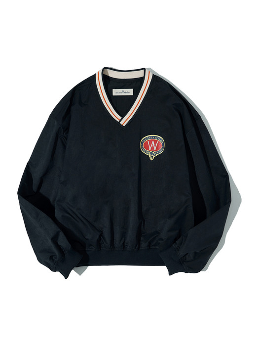 A3438 V-neck soccer jersey_Deep navy