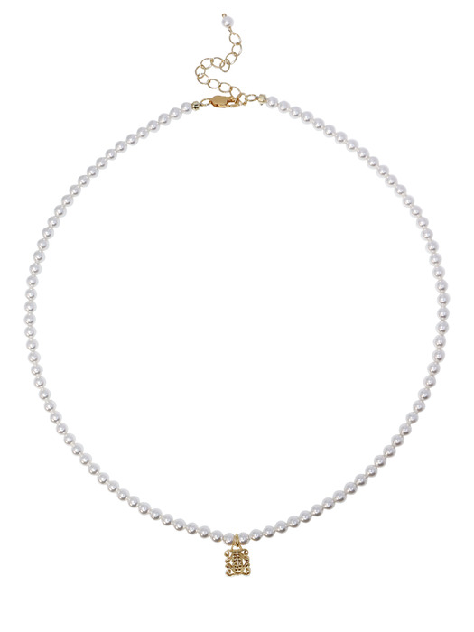 Anagram Snow White Pearl Necklace[92.5Silver]
